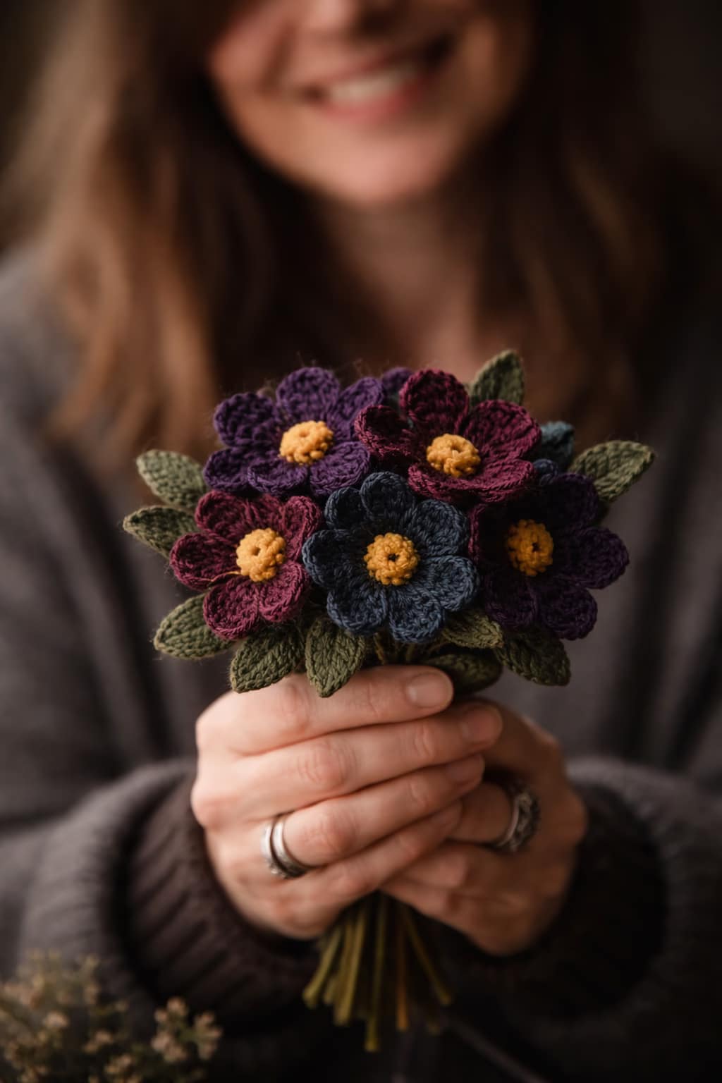 easy crochet flower pattern gothic fantasy crochet bouquet amigurumi crochet pattern beginner crochet flower pattern PDF