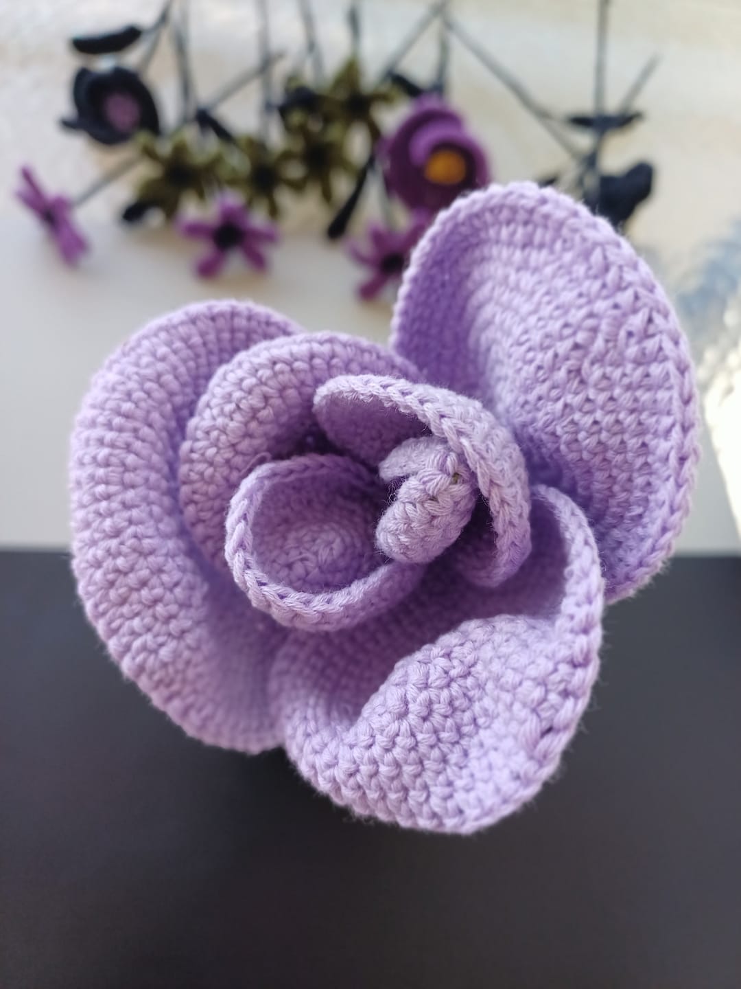 gothic crochet flower, crochet flower bouquet, crochet bouquet, crochet pattern, fake flowers, home decor, goth decor, wildflower bouquet, homedecor, bridal bouquet, crochet gifts, graduation bouquet, bridesmaid bouquet, gothic decor, amigurumi pattern,