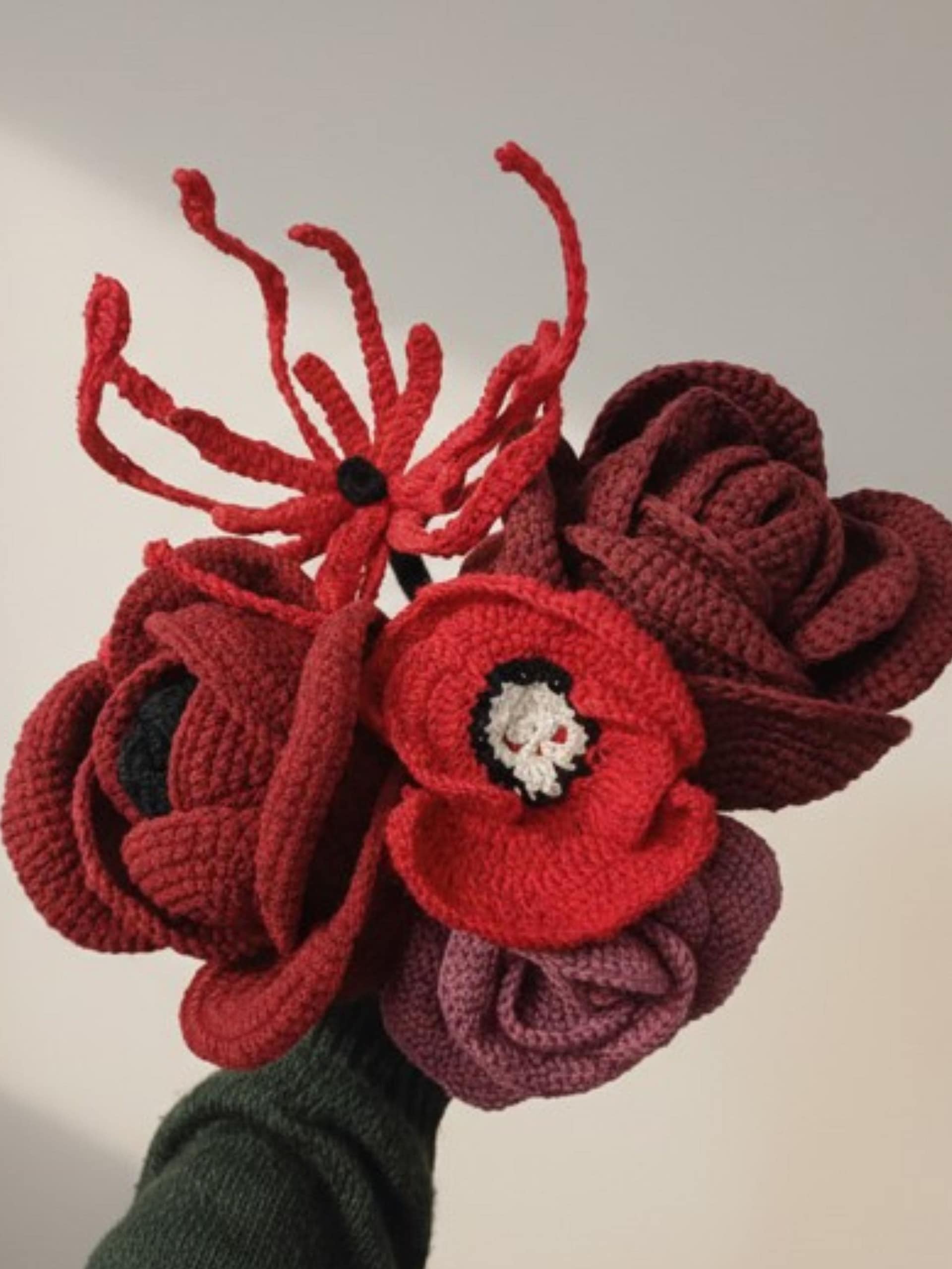 crochet pattern, crochet bouquet, crochet flowers, crochet gifts, home decor, amigurumi pattern, botanical art, dark academia art, wildflower bouquet, unique gifts, personalized gift, pdf, instant download, wedding gift, wedding bouquet, wedding decorations, flower pot, office decor, goth, crochet flower bundle,