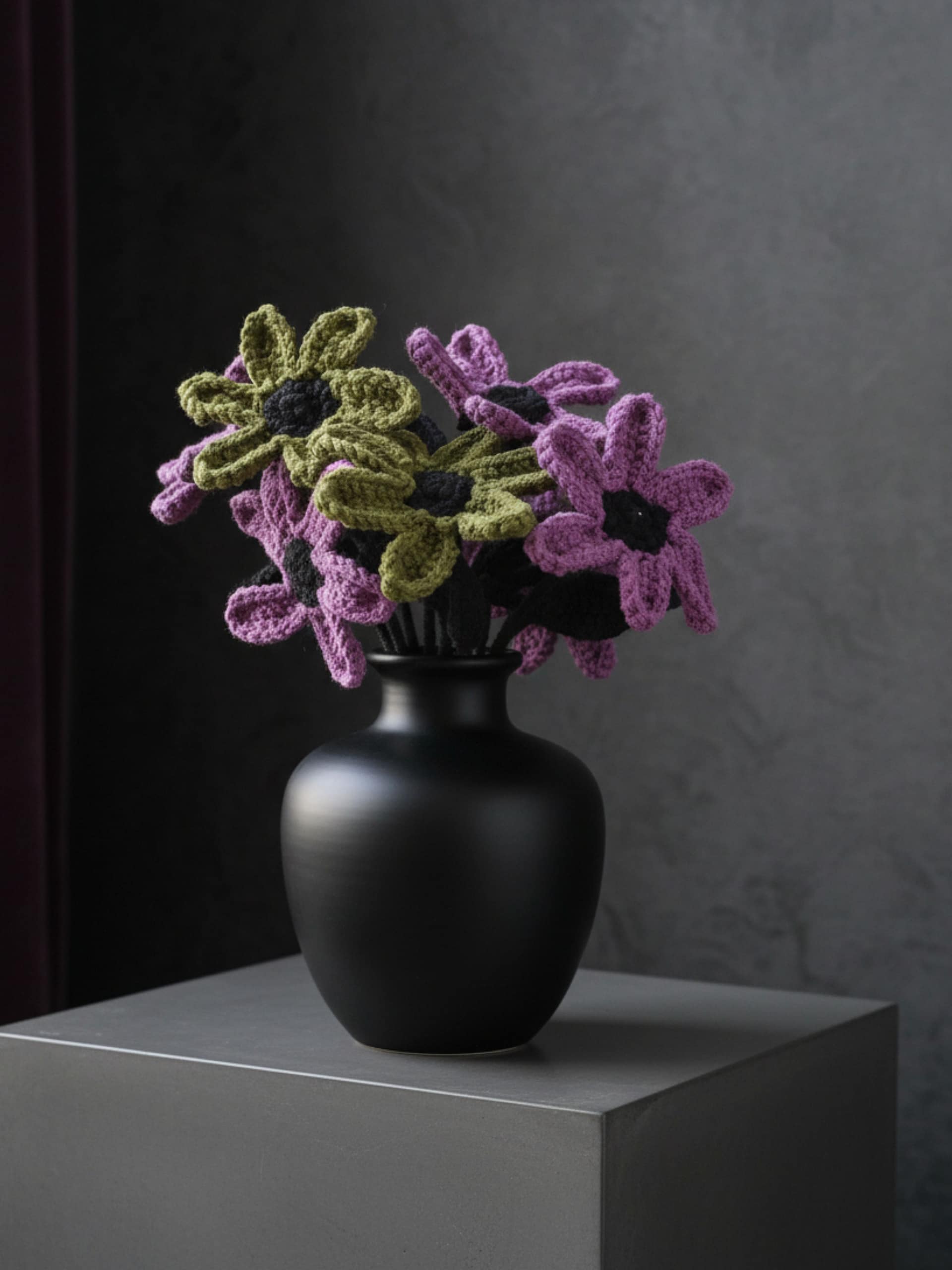 crochet pattern, crochet bouquet, crochet flowers, crochet gifts, home decor, amigurumi pattern, botanical art, dark academia art, wildflower bouquet, unique gifts, personalized gift, pdf, instant download, wedding gift, wedding bouquet, wedding decorations, flower pot, office decor, goth, crochet flower bundle,