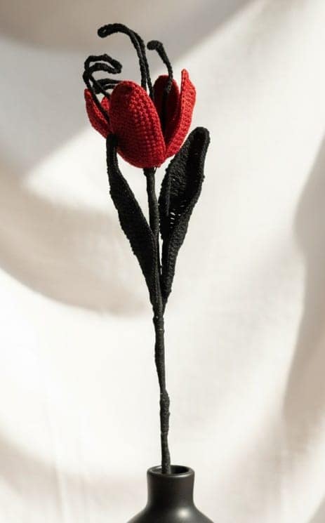 gothic crochet flower, crochet flower bouquet, crochet bouquet, crochet pattern, fake flowers, home decor, goth decor, wildflower bouquet, homedecor, bridal bouquet, crochet gifts, graduation bouquet, bridesmaid bouquet, gothic decor, amigurumi pattern,