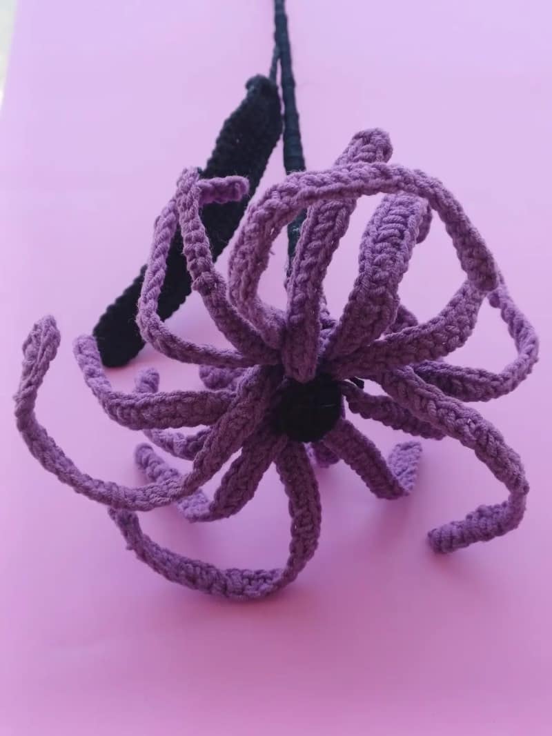 crochet flower bouquet, crochet flower gift, handmade crochet flowers, everlasting crochet bouquet, crochet flower home décor, dark goth romantic decor
